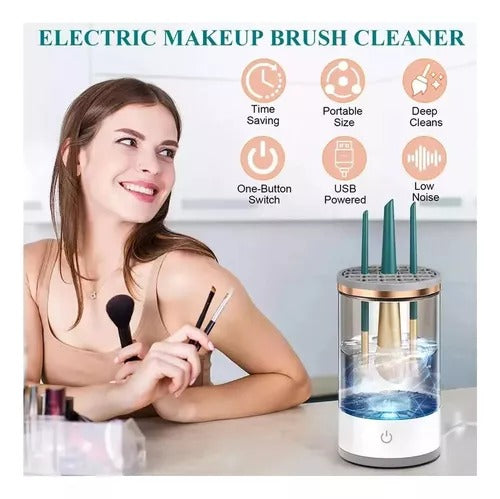 Limpiador eléctrico de brochas para maquillaje