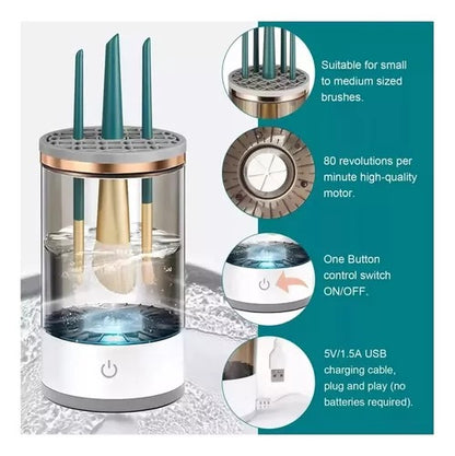 Limpiador eléctrico de brochas para maquillaje