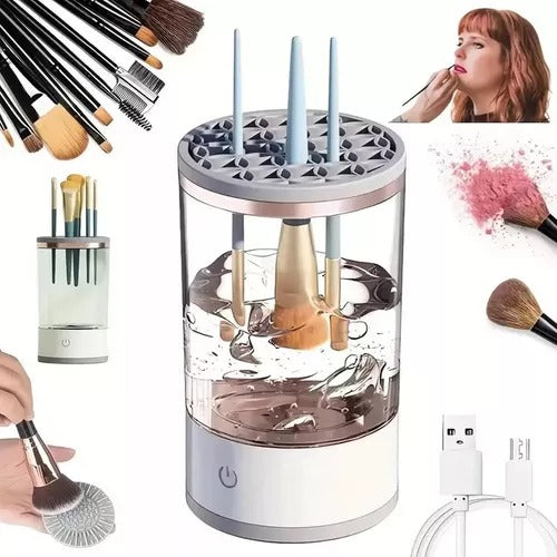 Limpiador eléctrico de brochas para maquillaje